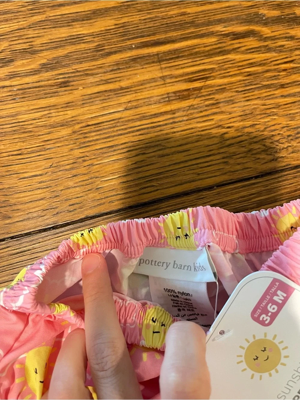 Pottery Barn Kids Pink Sunshine Print Diaper Cover